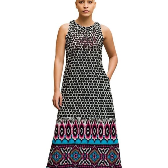 Vintage Lennie for NINA LEONARD Maxi Dress size M - Picture 1 of 9